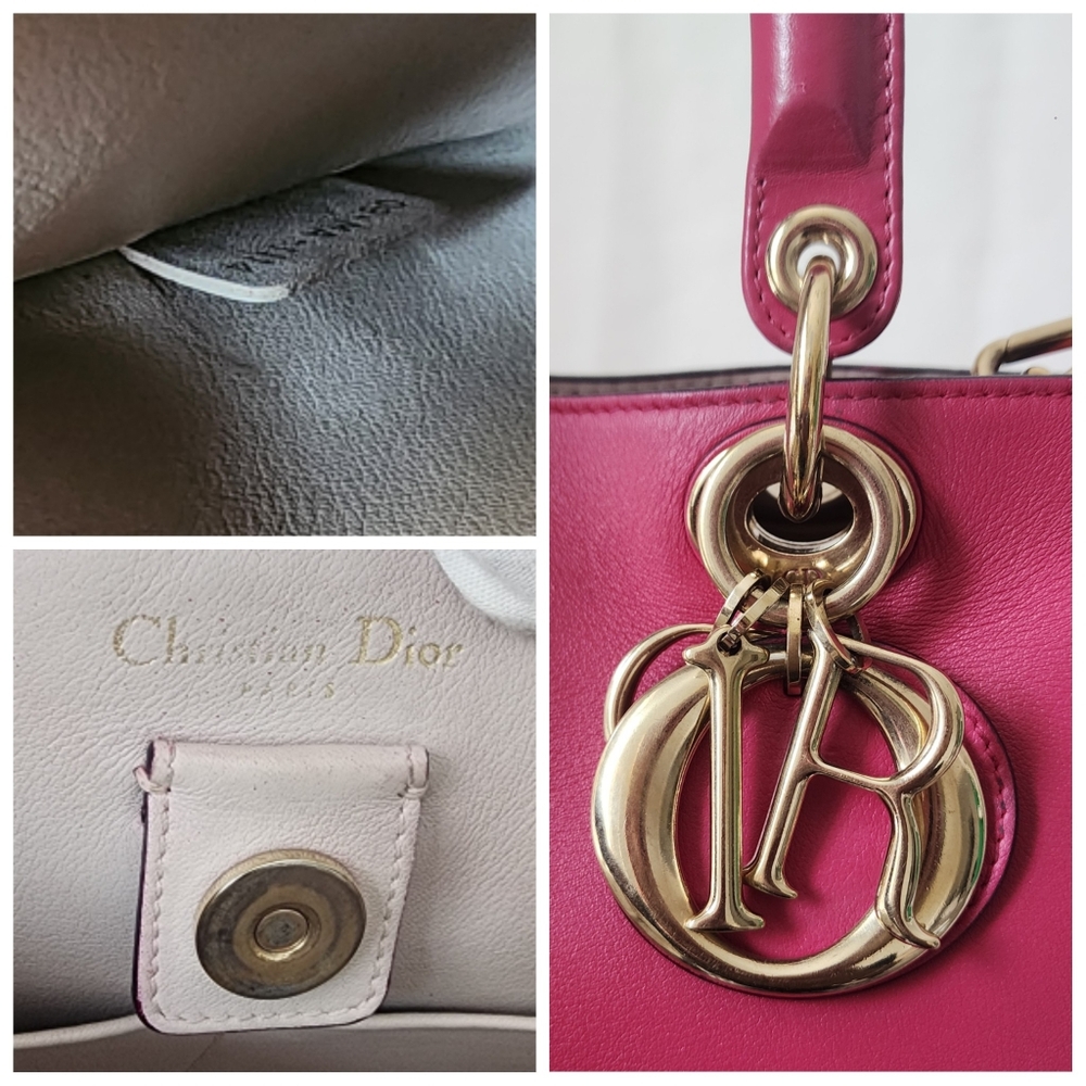 Auth Dior Dorissima Calfskin Leather Tote Bag - Picture 4 of 10